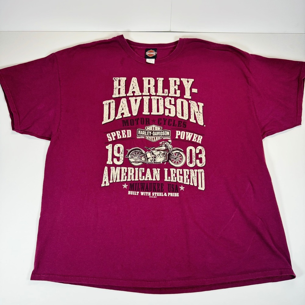 Harley-Davidson T-Shirt Mens 3XL Maroon Big Barn Des Moines Iowa Graphic Tee